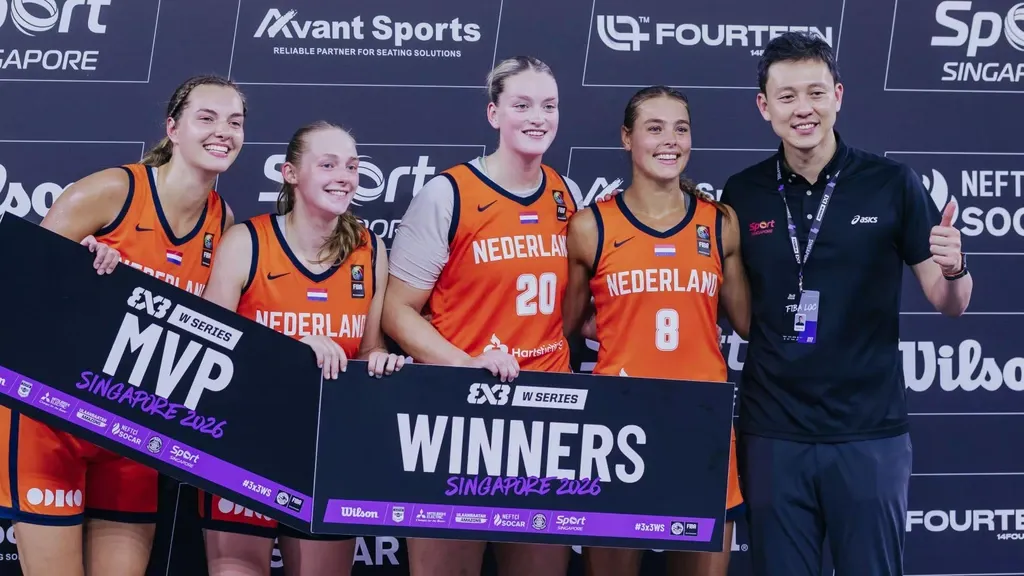 More Oranje success in 3x3 basketball: Netherlands' promising U25 team wins in Singapore